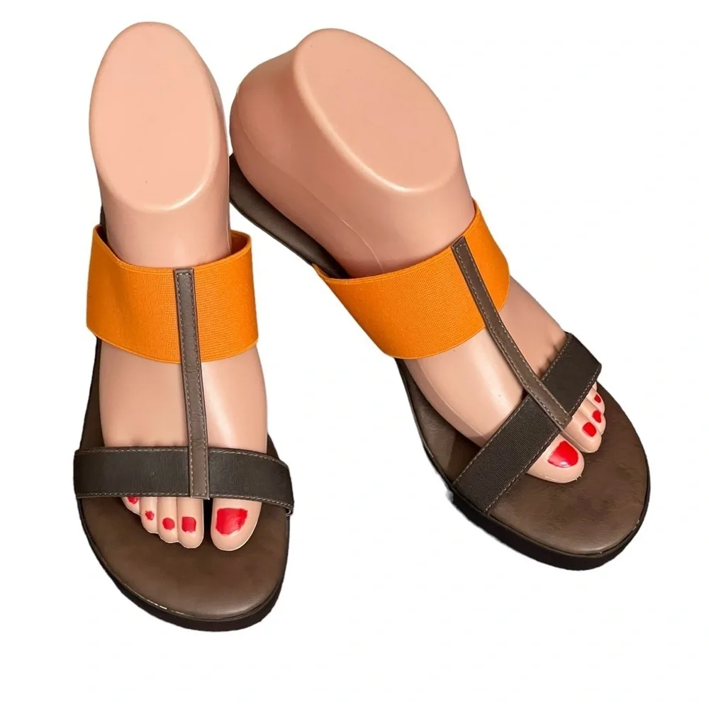 Patricia‎ Green Wedge orange/brown Sandal size 38(8)
